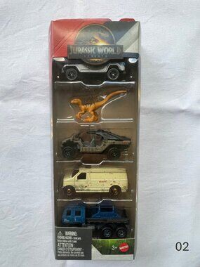 2025 Matchbox Jurassic World Rebirth 5-Pack Die-Cast Cars